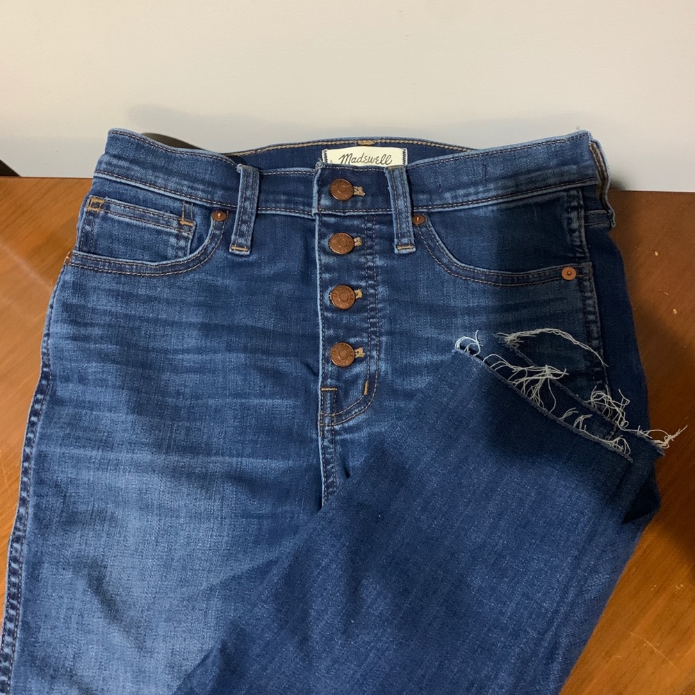 Madewell 4 button high waisted ankle skinny jeans